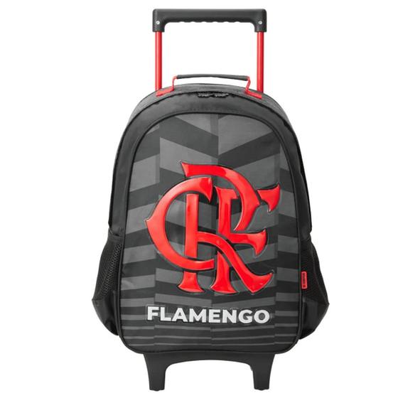 Imagem de Mochila Rodinha Escolar Infantil Flamengo Preto Xeryus 13550