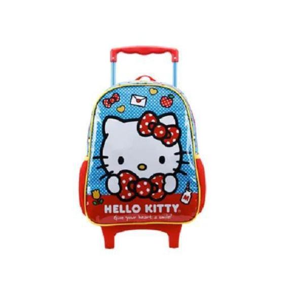 Imagem de Mochila Rodinha G Escolar Infantil Hello Kitty Gatinha 11820