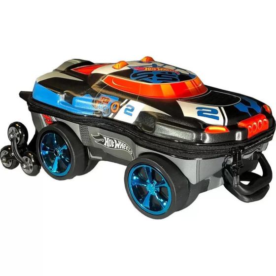 Imagem de Mochila Rodinha Tripla 3d Maxtoy Hot Wheels Terrain Storn Preto