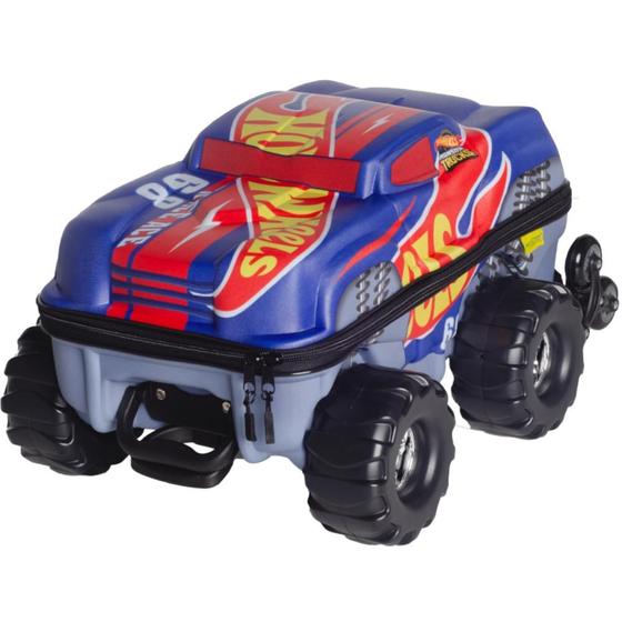 Imagem de Mochila Rodinha Tripla Hotwheels Monster Trucks 3d Maxtoy