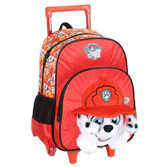 Imagem de Mochila Rodinhas 16 Patrulha Canina Marshall Pelúcia Luxcel