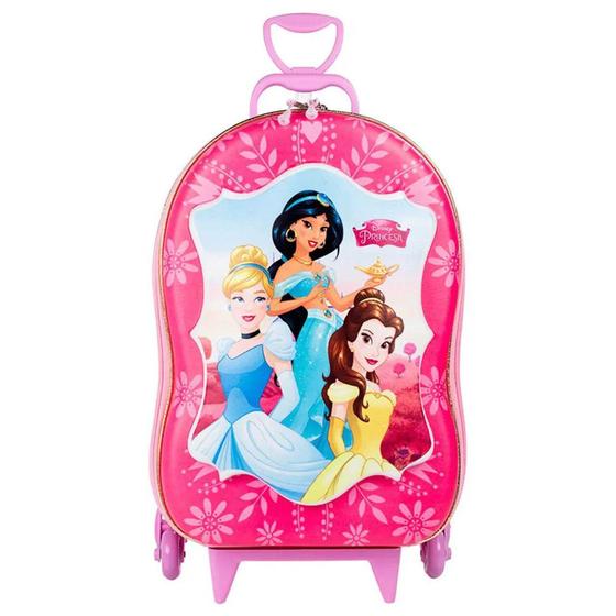 Imagem de Mochila Rodinhas 3D Princesas Disney - Maxtoy - Max Toy