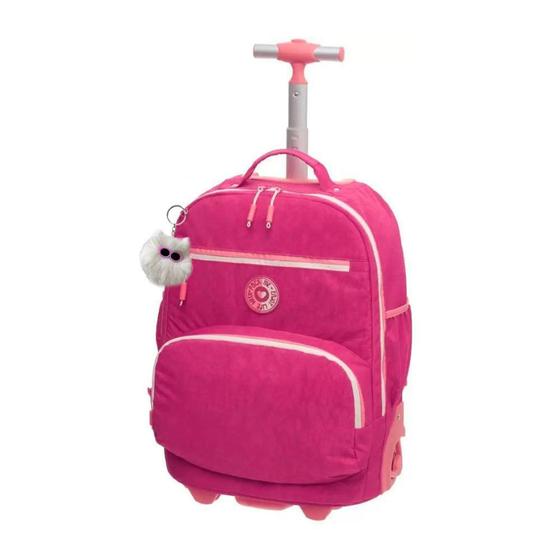 Imagem de Mochila Rodinhas Crinkle Tubo Pack Me Life Rosa Pacific