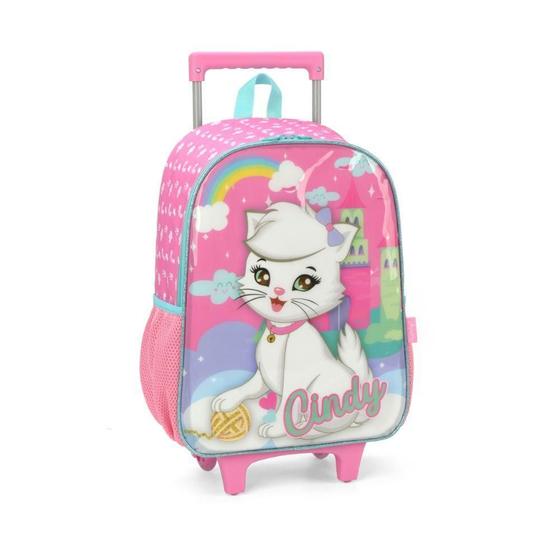 Imagem de Mochila Rosa Cindy 33x41x13cm - 1kg - 3 Compartimentos