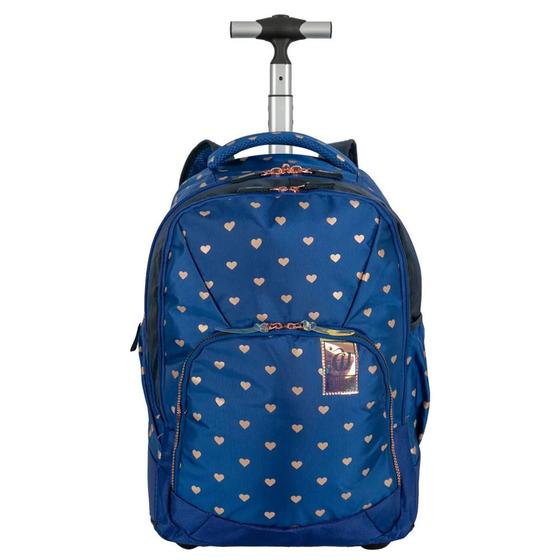 Imagem de Mochila Sestini Com Carrinho 2 Comp Capricho Wishes Azul