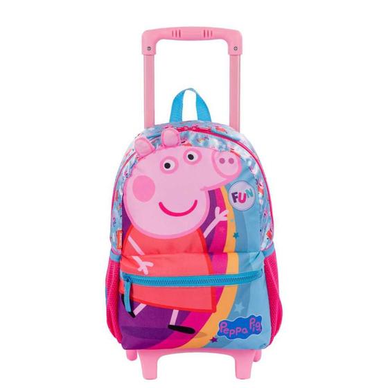 Imagem de Mochila Sestini Com Rodinhas Peppa Pig Core Grande Colorido