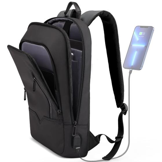 Imagem de Mochila Slim para Notebook 15,6" com Carregador USB - HK Business