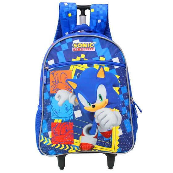 Imagem de Mochila Sonic Rodinhas Juvenil Escolar 989H04 Garotos Game