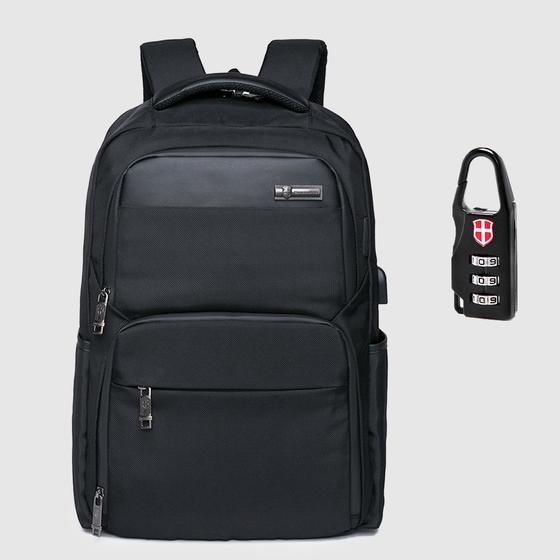 Imagem de Mochila Swissport Executiva Com Saída USB Moderna Resistente Trabalho Antifurto Com Cadeado