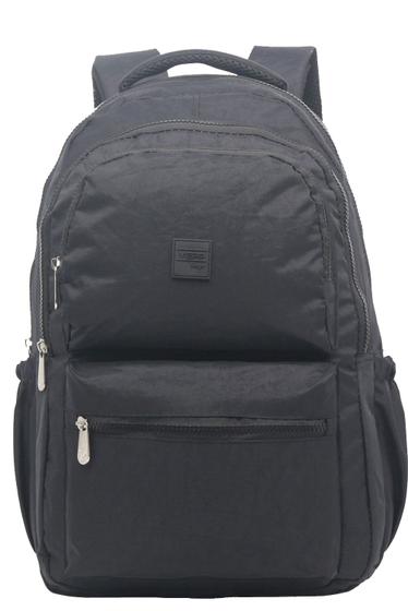 Imagem de Mochila Tactel Nylon Amassadinho Crinkle Básica Feminina Masculina