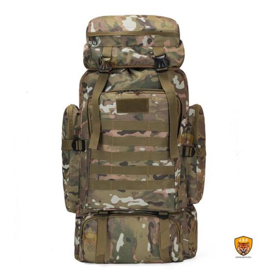 Imagem de Mochila Tática Camuflada Militar Trilha Camping 80 Litros