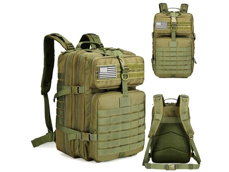 Imagem de Mochila tática impermeável 50L Trilha Camping Reforçada Grande