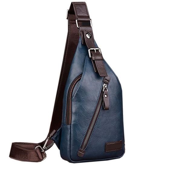 Imagem de Mochila tiracolo de couro Sling Bag Hebetag para homens e mulheres