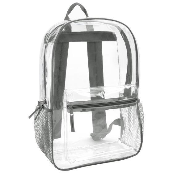 Imagem de Mochila Trail maker Clear PVC Heavy Duty Transparente Cinza