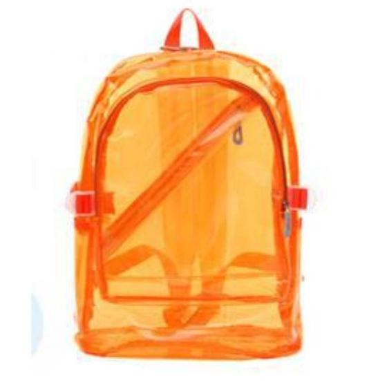 Imagem de Mochila Transparente de Plástico - Saco Fluorescente Masculino