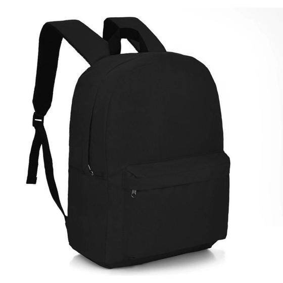 Imagem de Mochila Unissex Design Liso Reforçada Cabe Notebook Caderno Livros Barata