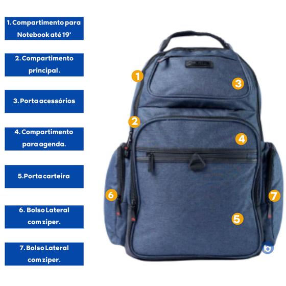 Mochila Unissex Executiva Multifuncional Notebook Asus AS3259 Menor preço em Mochila Unissex Executiva Multifuncional Notebook Asus AS3259