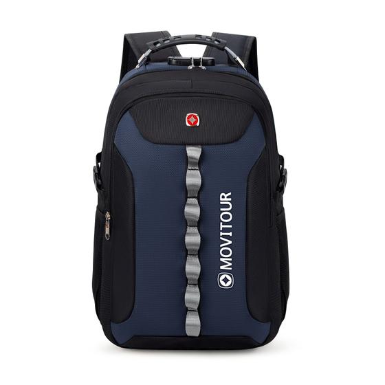 Imagem de Mochila Unissex Notebook com Cadeado, Entrada para USB/ Fone de ouvido e capa de Chuva - Movitour Fusion