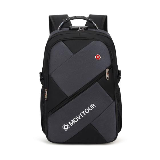 Imagem de Mochila Unissex Notebook com Cadeado, Entrada para USB/ Fone de ouvido e capa de Chuva - Movitour Quester