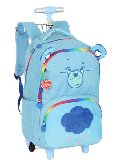 Imagem de Mochila ursinhos carinhosos azul com carrinho oficial  - Luxcel