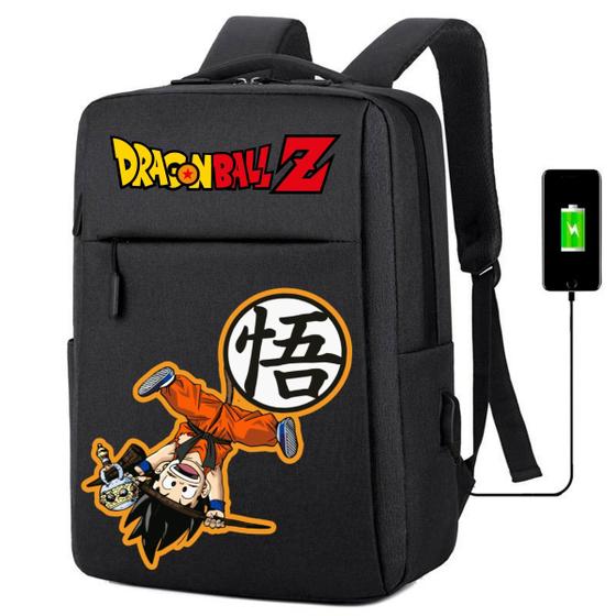 Imagem de Mochila USB Escolar Estampa Infantil Dragon Ball Notebooks, Trabalho Escola (Interface USB)