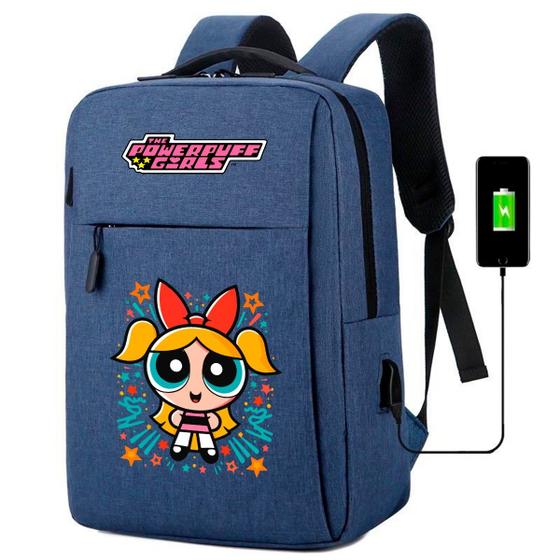 Imagem de Mochila USB Escolar Estampa Infantil Meninas Super Poderosas Notebooks, Trabalho Escola (Interface USB)