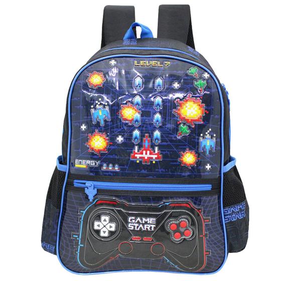 Imagem de Mochila Video Game Interativa Com Luzes Alças Original Clio