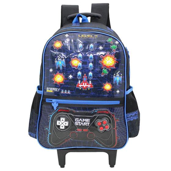 Imagem de Mochila Video Game Interativa Com Luzes Rodinhas