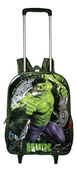 Imagem de Mochila Vingadores Hulk Rodinhas Infantil Masculina Grande