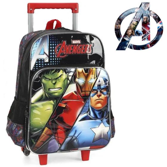 Imagem de Mochila Vingadores Luxcel Rodinha Infantil Menino Marvel