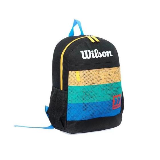 Imagem de Mochila Wilson Direction Colors 25L Escolar Poliéster Preto Bolsa Esportiva Faculdade Notebook