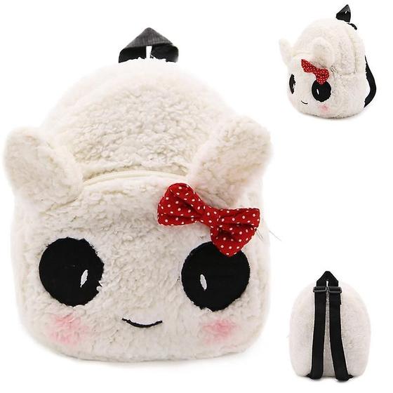 Imagem de Mochila Wokex White Panda Plush para crianças de 2 a 4 anos