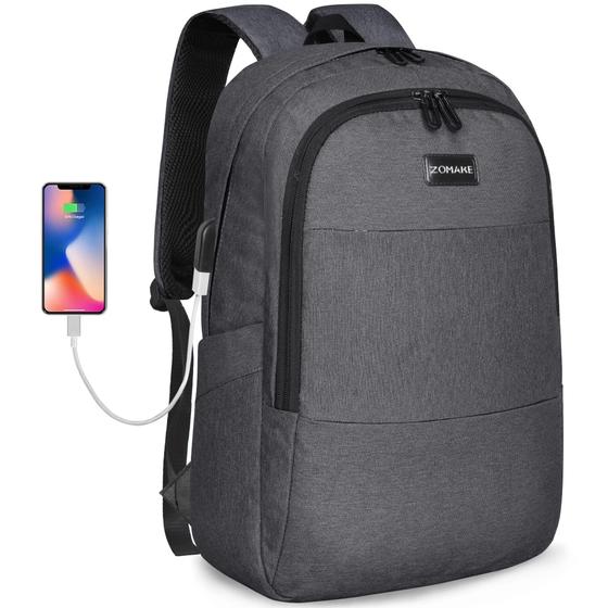 Imagem de Mochila ZOMAKE Travel Laptop resistente à água USB de 15,6 polegadas