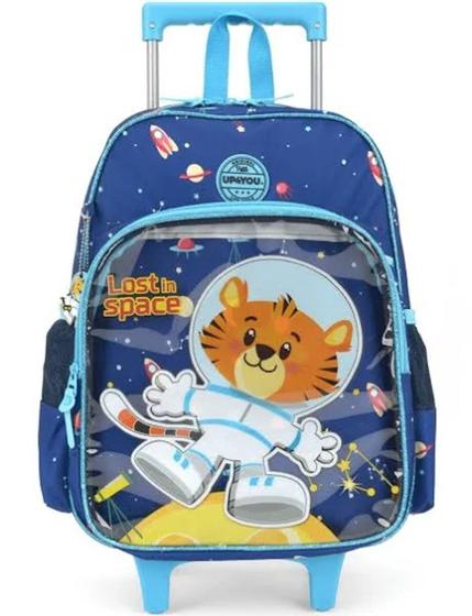 Imagem de Mochilas com Rodinhas Tigre Astronauta Azul Up4You - Luxcel