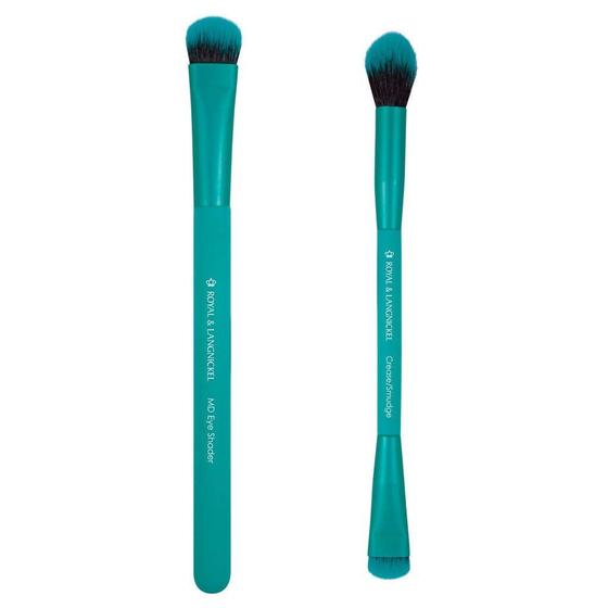 Imagem de MODA EZGlam Duo, Olhos Fumegantes, Tamanho de Viagem 2pc Makeup Brush Set Inclui - Eye Shader, Vinco / Smudger Brush, Teal