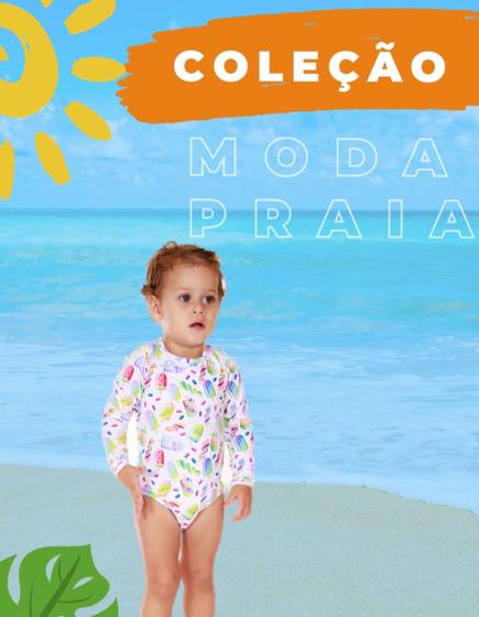 Imagem de Moda praia branca estampada tamanho 2