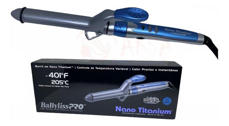 Modelador De Cachos Babyliss Pro Nano Titanium 25mm Menor preço em Modelador De Cachos Babyliss Pro Nano Titanium 25mm