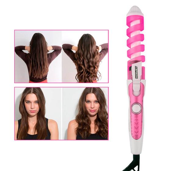 Imagem de Modelador De Cachos Espiral Bivolt Para Iniciantes Sem Se Queimar