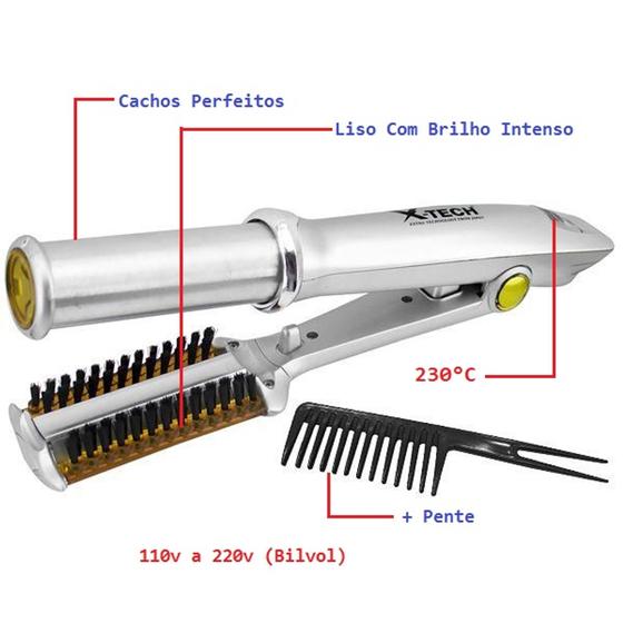 Imagem de Modelador de Cachos X-Tech XT-BL999 230C- Bivolt - Prata