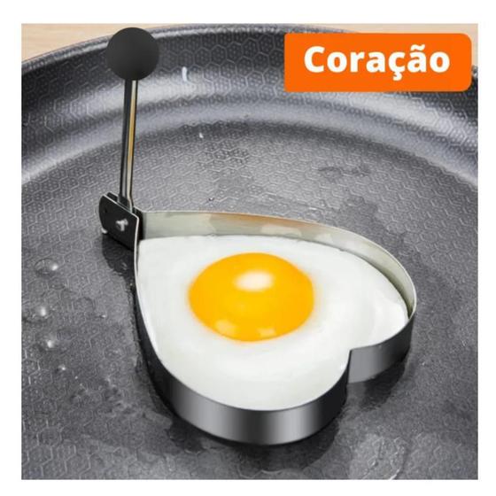 Imagem de Modelador De Ovo Inox Coração Modelar Seu Ovo Frito Inox