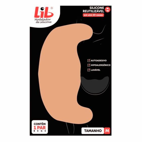Modelador para Seios Lib Silicone Reutilizável Tamanho M 1 par Menor preço em Modelador para Seios Lib Silicone Reutilizável Tamanho M 1 par
