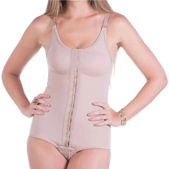 Imagem de Modelador Sem Pernas Modelo Com Abertura Frontal e Alça Fina