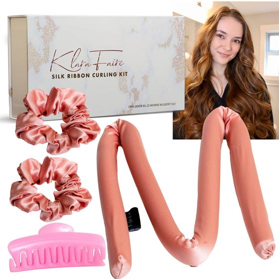 Imagem de Modeladores de Cabelo Klara Faire Sem Calor - 100% Seda com Acessórios