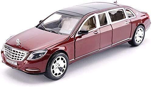 Imagem de Modelo de Carro Mercedes Maybach em Escala 1:24 - Diecast - Preto/Vinho Tinto - 21,5x7,5x6,8cm