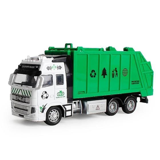 Imagem de Modelo de Veículo Diecast - Liga de Engenharia - Caminhão de Lixo