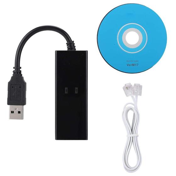 Imagem de Modem USB Thincol 56K externo RJ11 para USB V.92 para WIN10