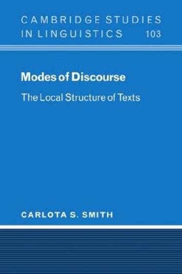 Imagem de Modes Of Discourse - The Local Structure Of Texts - Cambridge University Press - ELT