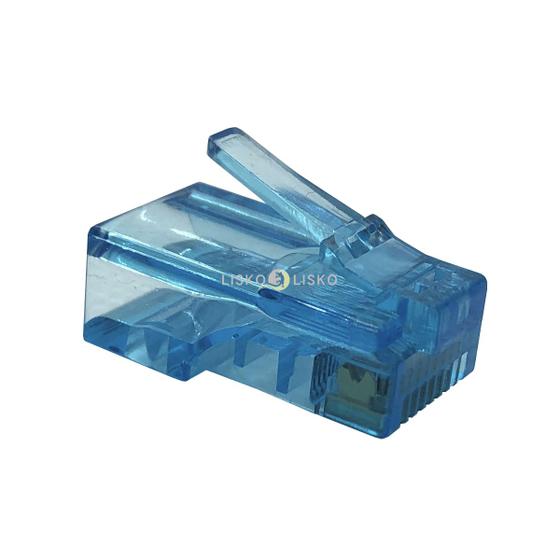 Imagem de Modular Plug 8x8 Rj45 Com Banho 50" De Ouro - Pacote Com 100