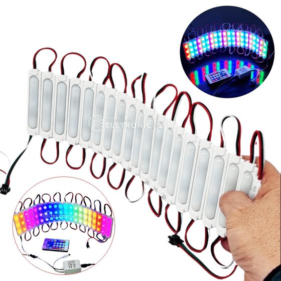 Imagem de Módulo 3 LED Barra Com 20 Peças De LEDs RGB Controle Remoto Para Decoração 12V TB1025FON