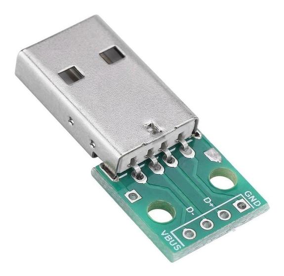 Imagem de Módulo adaptador conector usb macho 2.0 dip